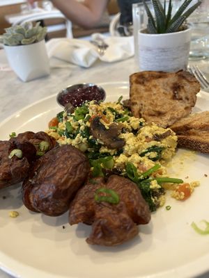 Tofu scramble   at Cafe Gratitude - DTLA in Los Angeles