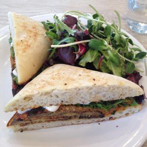 I am awesome - eggplant Parmesan at Cafe Gratitude - DTLA in Los Angeles