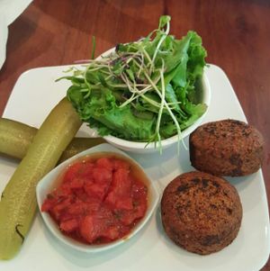 superfood burger  at Backyard Cafe - Riverside in Phnom Penh