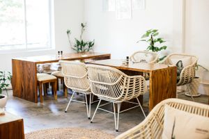 Upstairs seating at Backyard Cafe - Riverside in Phnom Penh