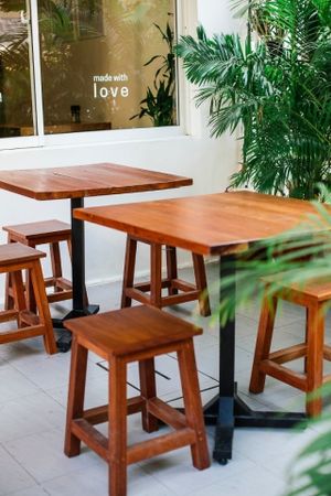 Outside seating at Backyard Cafe - Riverside in Phnom Penh