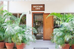 Outside seating at Backyard Cafe - Riverside in Phnom Penh