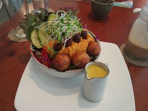 falaffel bowl at Backyard Cafe - Riverside in Phnom Penh