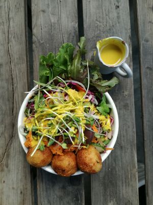 Mediterranean bowl at Backyard Cafe - Riverside in Phnom Penh