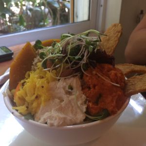 Tempeh salad bowl  at Backyard Cafe - Riverside in Phnom Penh