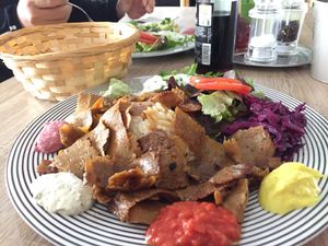 Seitan Doner plate - So tasty at Erbils in Munich
