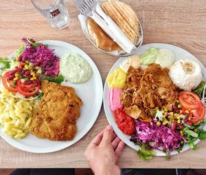 Vegan schnitzel and vegan doner at Erbils in Munich