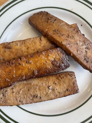 Side of tea smoked tofu  at Redwing Cafe in Seattle