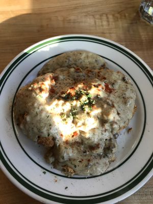 Had the vegan biscuits and gravy. Delicious! at Redwing Cafe in Seattle