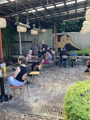 Downstairs courtyard at Redwing Cafe in Seattle
