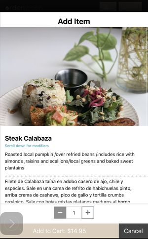 Online menu #Veganuary at Berlingeri Cocina Artesanal in San Juan