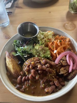 Jibaro Bowl with the house seitan it was DELICIOUS   at Berlingeri Cocina Artesanal in San Juan