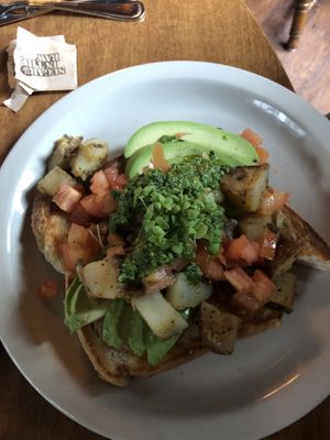 Avocado toast made vegan  at Season's Harvest Cafe in Cypress