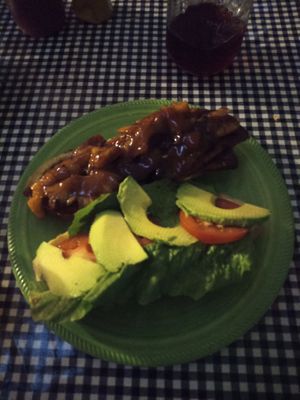 Hawaiian torta at Caribe Vegano in Cancun