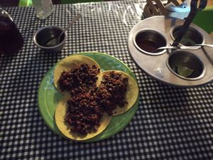 Tacos at Caribe Vegano in Cancun