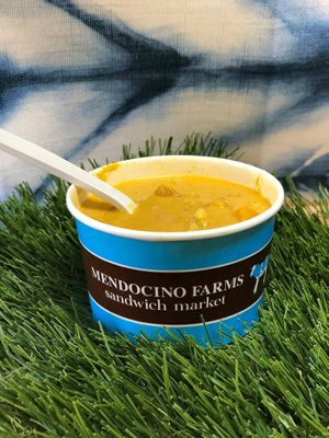 vegan golden coconut curry at Mendocino Farms - Flower St in Los Angeles