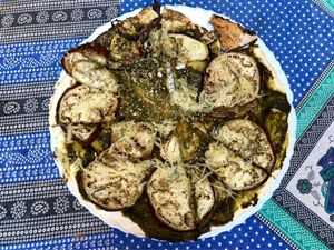 Aubergine Vegan Pizza at Vegan and Raw in Varanasi