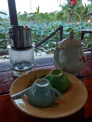 Vietnamese coffee at Sen Thien Quan in Nha Trang