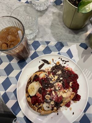 Coconut cold brew e peanutbutter toast  at Casamadie in Cesena