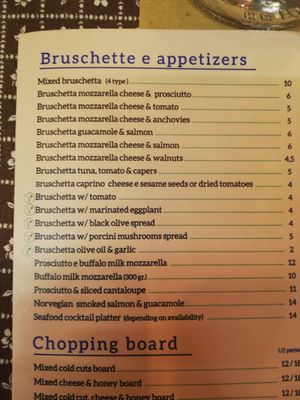 Karte at L'Insalata Ricca in Rome