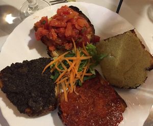 Assorted Bruschetta at L'Insalata Ricca in Rome