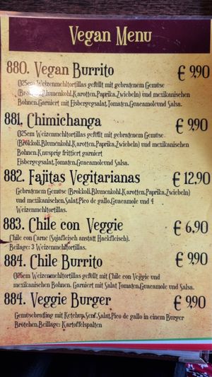 Vegane Speisekarte 28.07.2023 at Hacienda Mexican Restaurant in Kaiserslautern