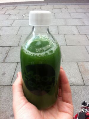 Green juice at Moonfood  in Brussels