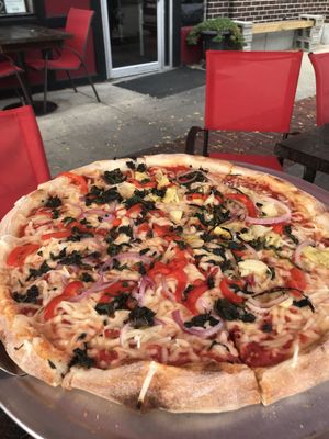 Vegan pizza at Brooklyn Boyz Italian Eatery in Bay City