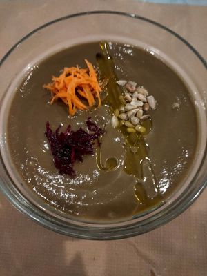 Mushroom soup at Integral Figueres in Figueres