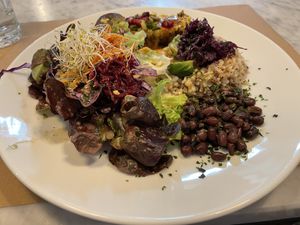 Main dish at Integral Figueres in Figueres