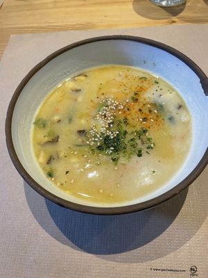 Miso soup  at Integral Figueres in Figueres