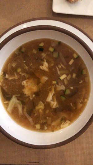 Sopa de miso  at Integral Figueres in Figueres