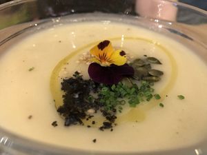 Cream of Parsnip Soup  at Integral Figueres in Figueres