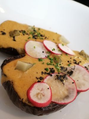 Berenjena rellena 🤤 at Integral Figueres in Figueres