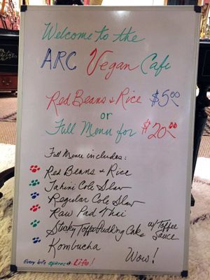 ARC cafe menu from Feb, 2015 (menu changes monthly) at ARC in Mobile