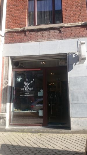 Outside at Goveg Vegan Shop in Liege