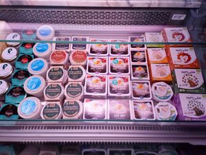 Cashew vegan cheese at Goveg Vegan Shop in Liege