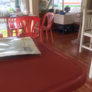 Little seating area.  at Vegetarian Food - Maenamkwai Rd in Kanchanaburi