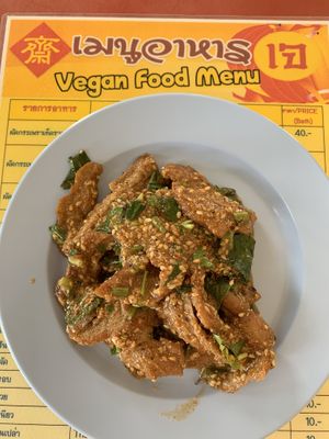 🥰 at Vegetarian Food - Maenamkwai Rd in Kanchanaburi