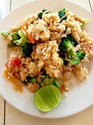 fried rice at Vegetarian Food - Maenamkwai Rd in Kanchanaburi