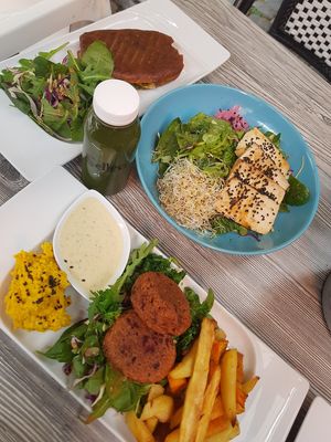 Naked Beetroot Burger at Happy M Kitchen in Gothenburg