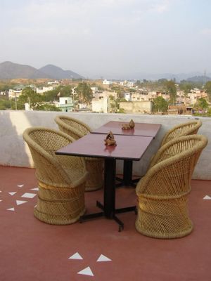 Fateh sagar seen from Namaste Surya at Namaste Surya in Udaipur