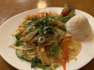 Scharfe Curry mit “Ente” und Tofu  at Chay Viet in Dresden