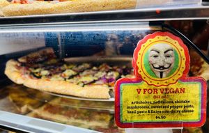 V For Vegan  at Two Boots Pizza in Brooklyn