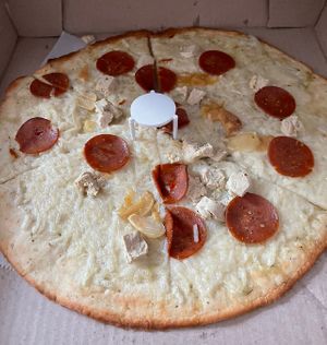   at Two Boots Pizza in Brooklyn