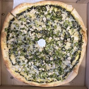   at Two Boots Pizza in Brooklyn