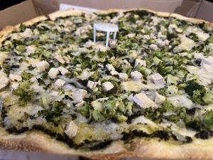   at Two Boots Pizza in Brooklyn