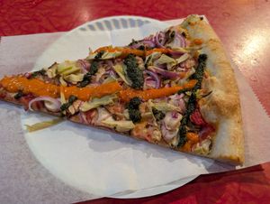 V for Vegan at Two Boots Pizza in Brooklyn