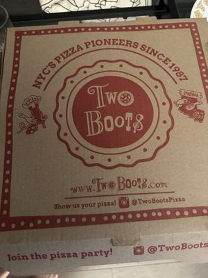 Two Boots delivery  at Two Boots Pizza in Brooklyn