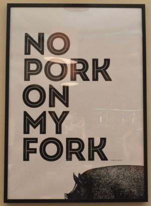 No pork on my fork, no fish in my dish. at GYVAS baras in Vilnius